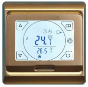Терморегулятор для теплого пола встраиваемый RTC 91.716 золото